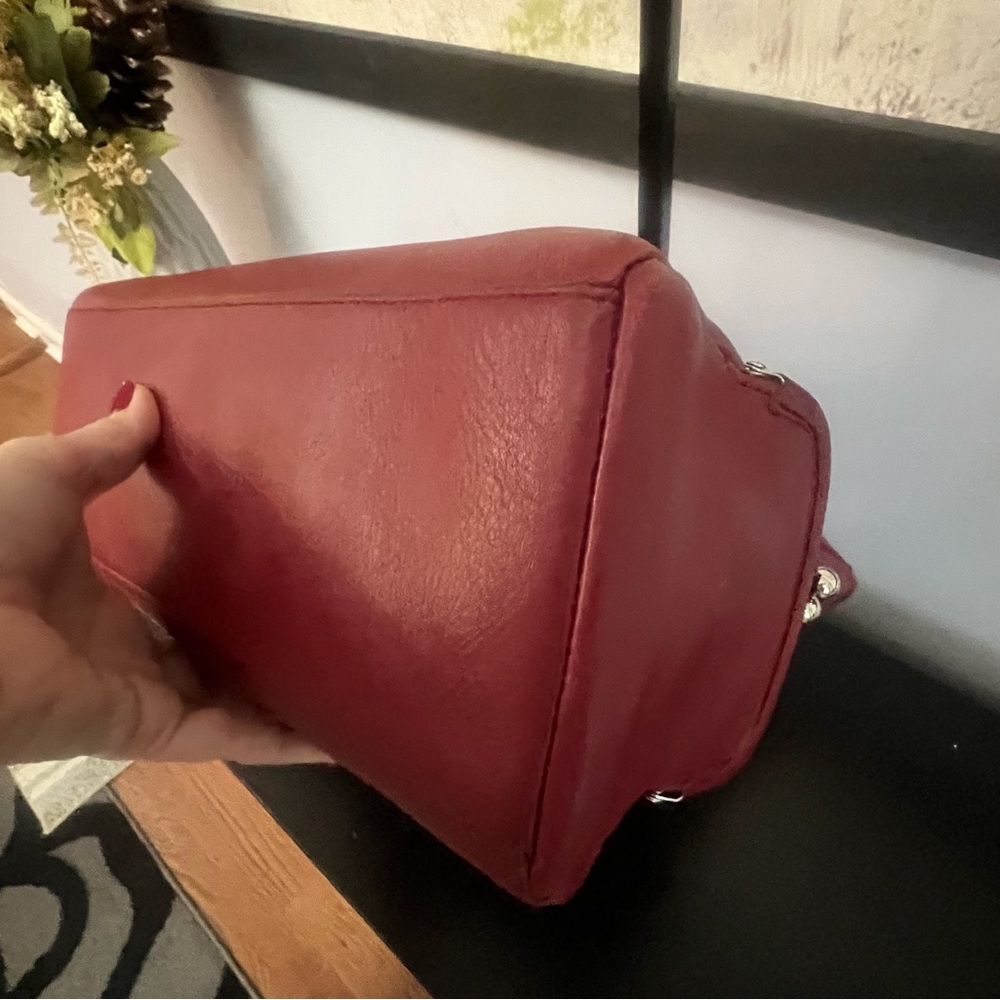 Coach Archive Legacy Dark Red Satchel Handbag With Kiss locks 2012 - Picture 11 of 14